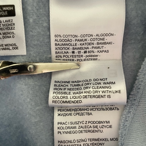 Levi's Laundry Day Cropped Hoodie Sweater Women’s XS Blue Relaxed Fit Skater - Picture 11 of 11